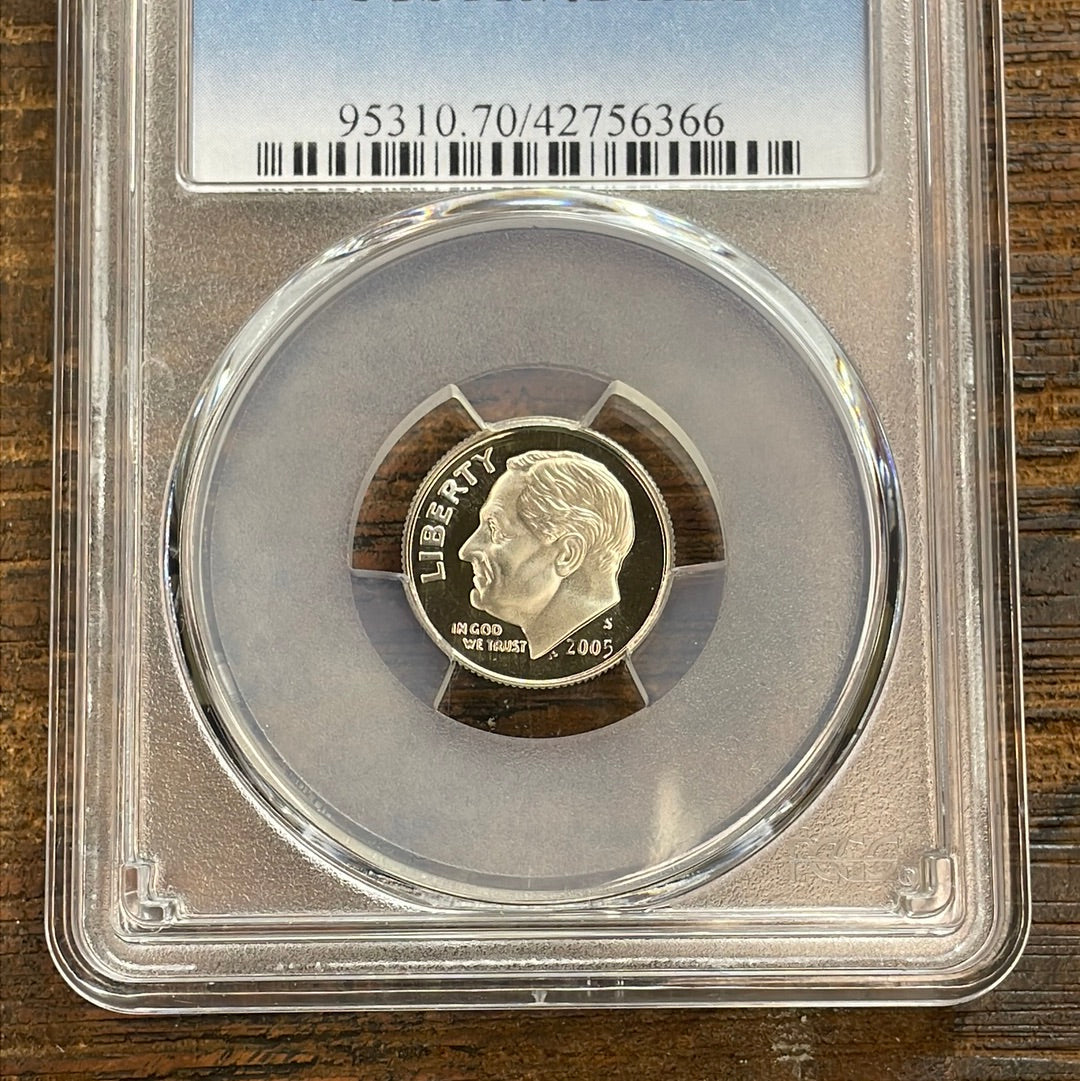 2005-S US 10c Roosevelt Dime PCGS PR70 DCAM