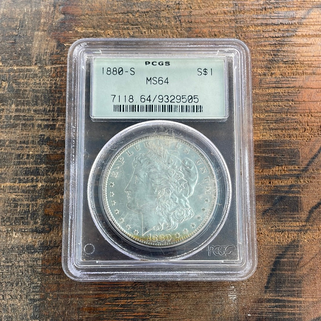 1880-S $1 US Morgan Silver Dollar PCGS MS64