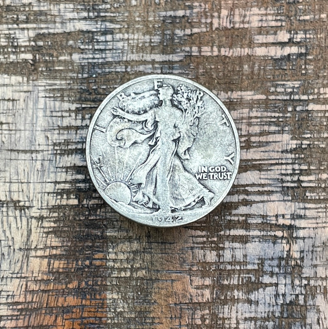 1942 50C US Walking Liberty Half Dollar