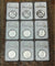 1955 to 1963 P, 9-Coin Set Franklin Half Dollars NGC Pf 68 Beautiful Set-United States Rare Coin & Currency