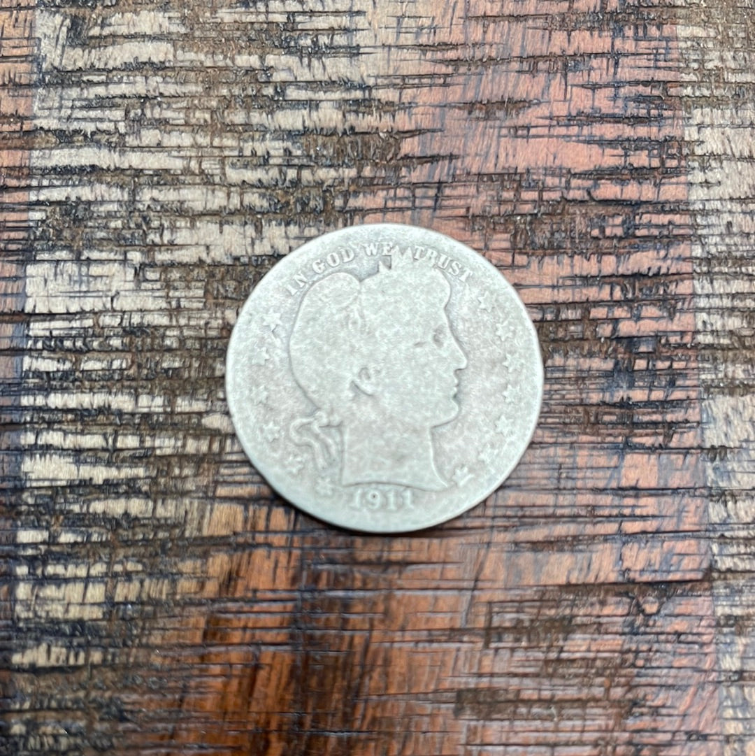 1911 25C US Barber Quarter