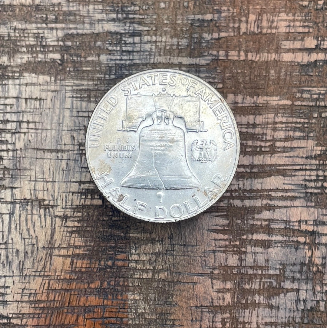 1958-D 50C US Franklin Half Dollar