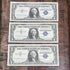 1957 Series A $1 Silver Certificate - Set of 3 Consecutive Serial Numbers - Uncirculated