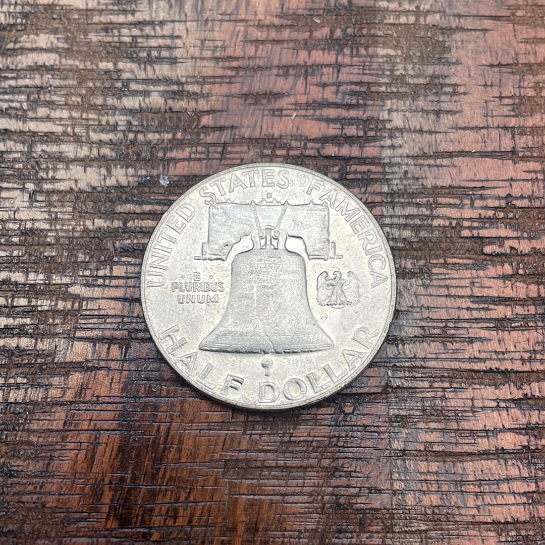 1958-D 50C US Franklin Half Dollar