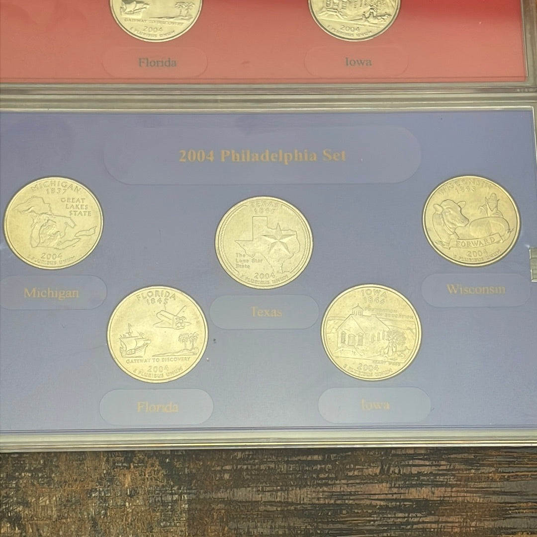 2004 State Quarter Collection, 2 SET, Philadelphia and Denver Mint