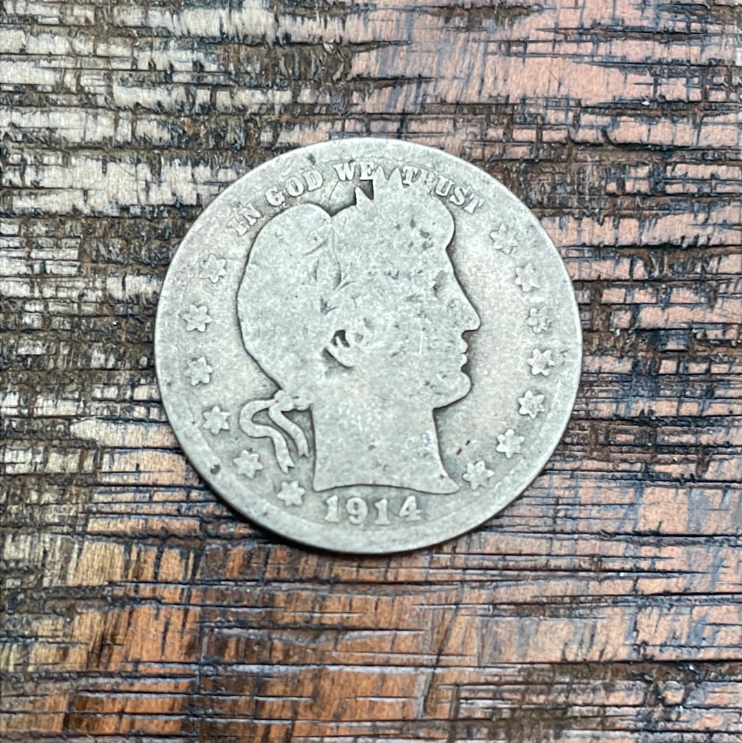 1914 25C US Barber Quarter