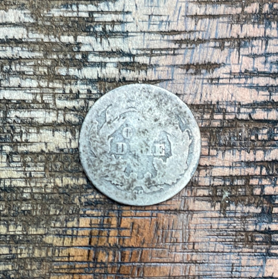 1876-CC 10c US Seated Liberty Dime - 90% Silver