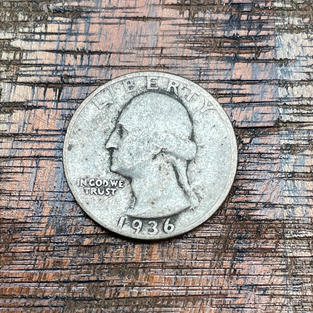 1936-D 25c US Washington Quarter