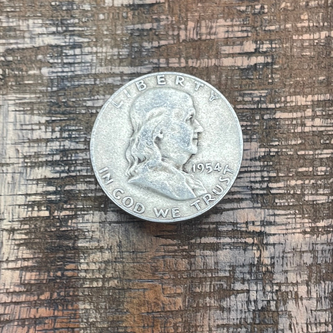1954-D 50C US Franklin Half Dollar