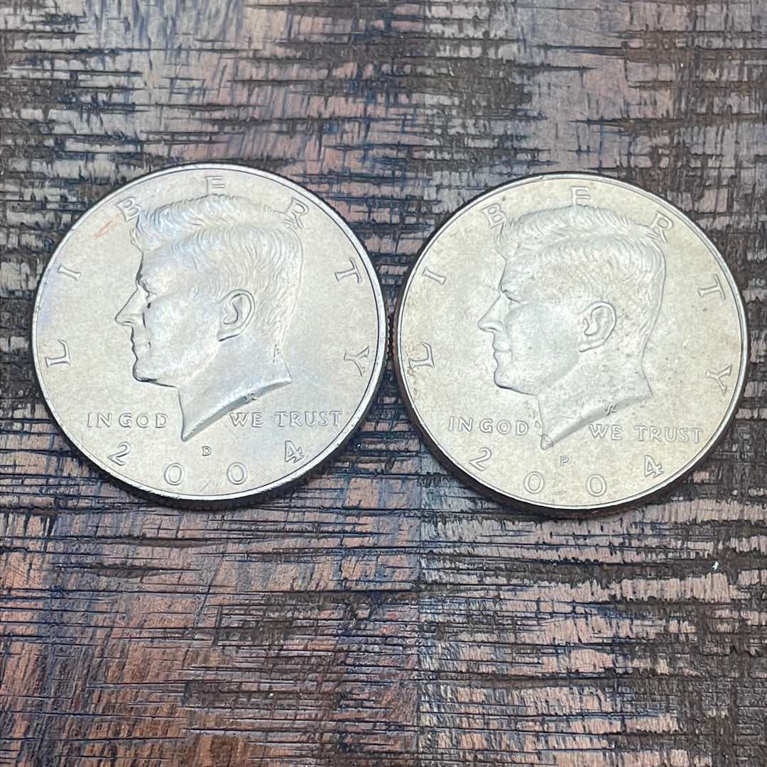 2004-P & D 50c Kennedy Half Dollar ~ Set of 2