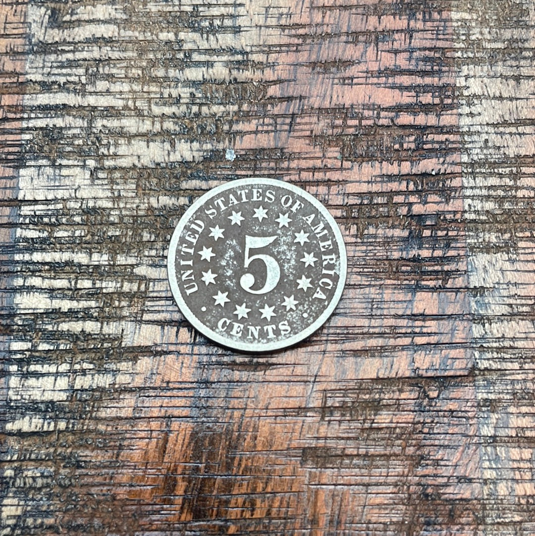 1869 5C Shield Nickel