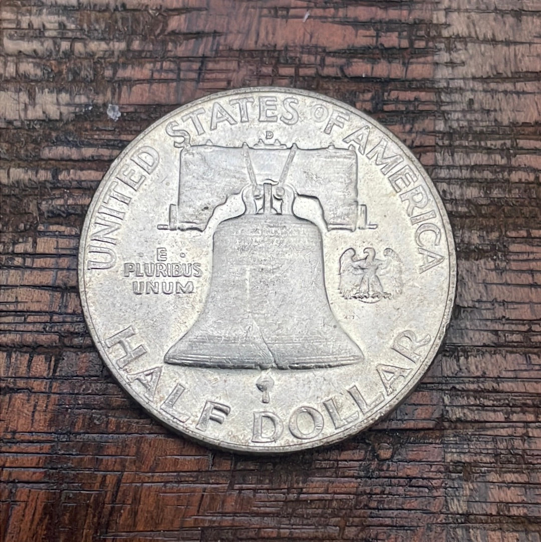 1958-D 50C US Franklin Half Dollar