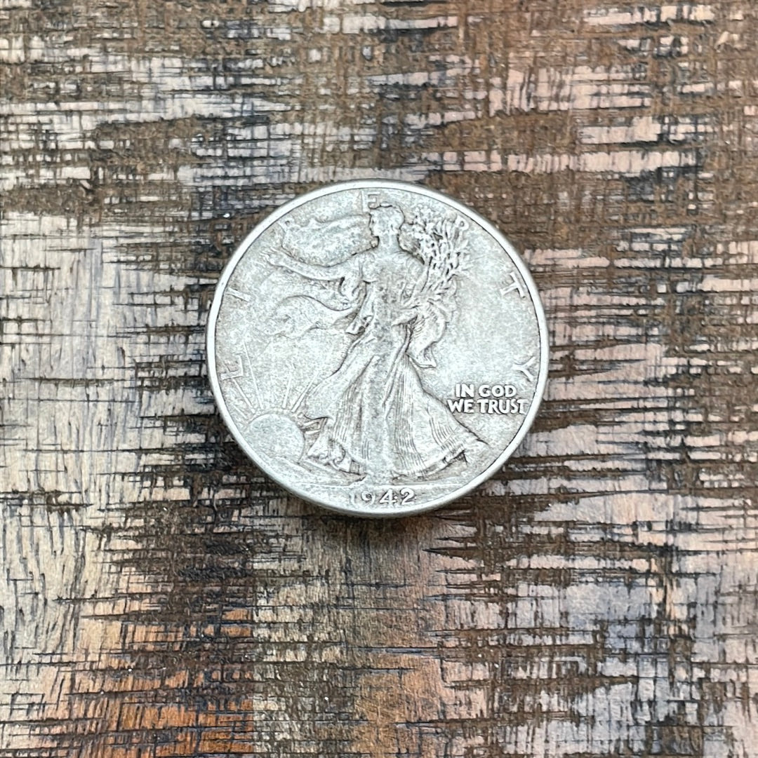 1942 50C US Walking Liberty Half Dollar