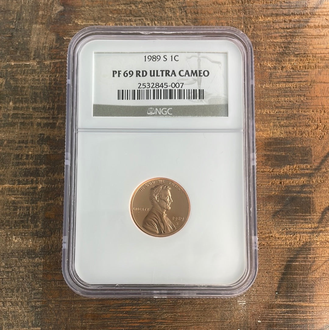 1989-S 1c US Lincoln Memorial Cent PF69 RD Ultra Cameo