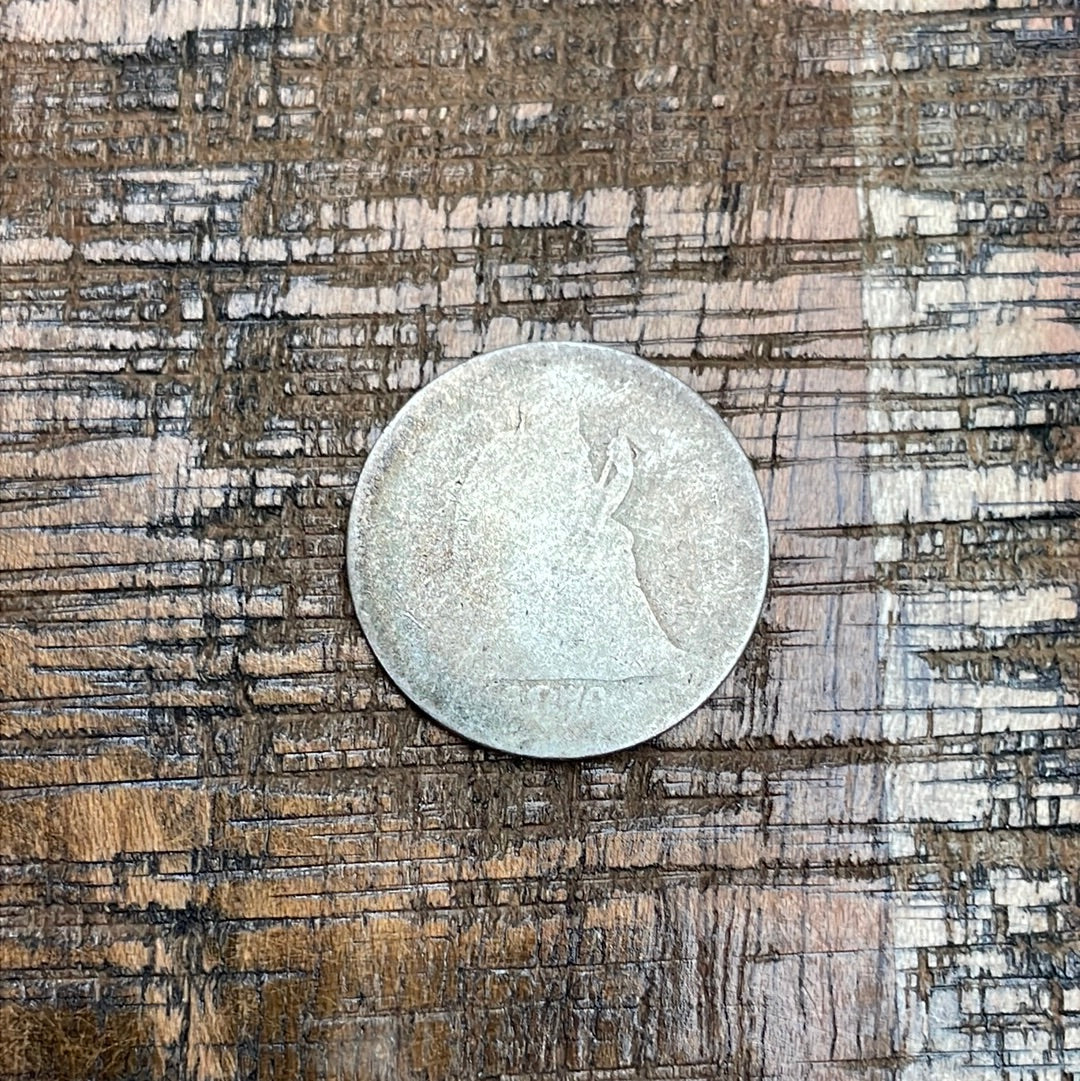 1876 10c US Seated Liberty Dime - 90% Silver