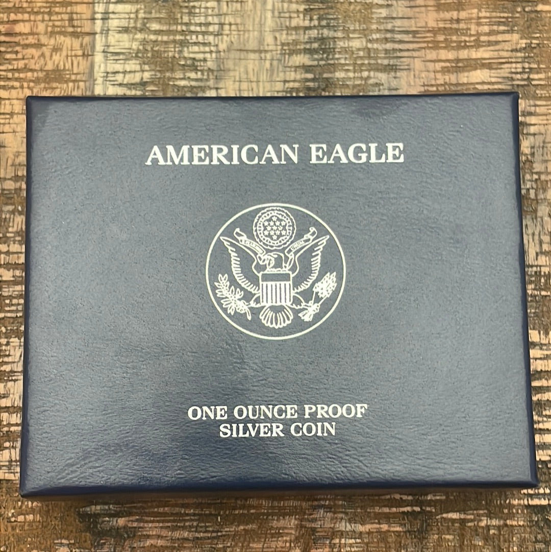 2012-W $1 US American Silver Eagle Proof Coin~Capsule, Presentation Case, Box, with COA.