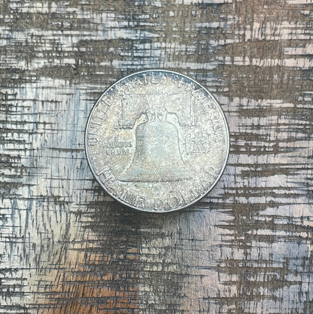 1963 50C US Franklin Half Dollar - Toned