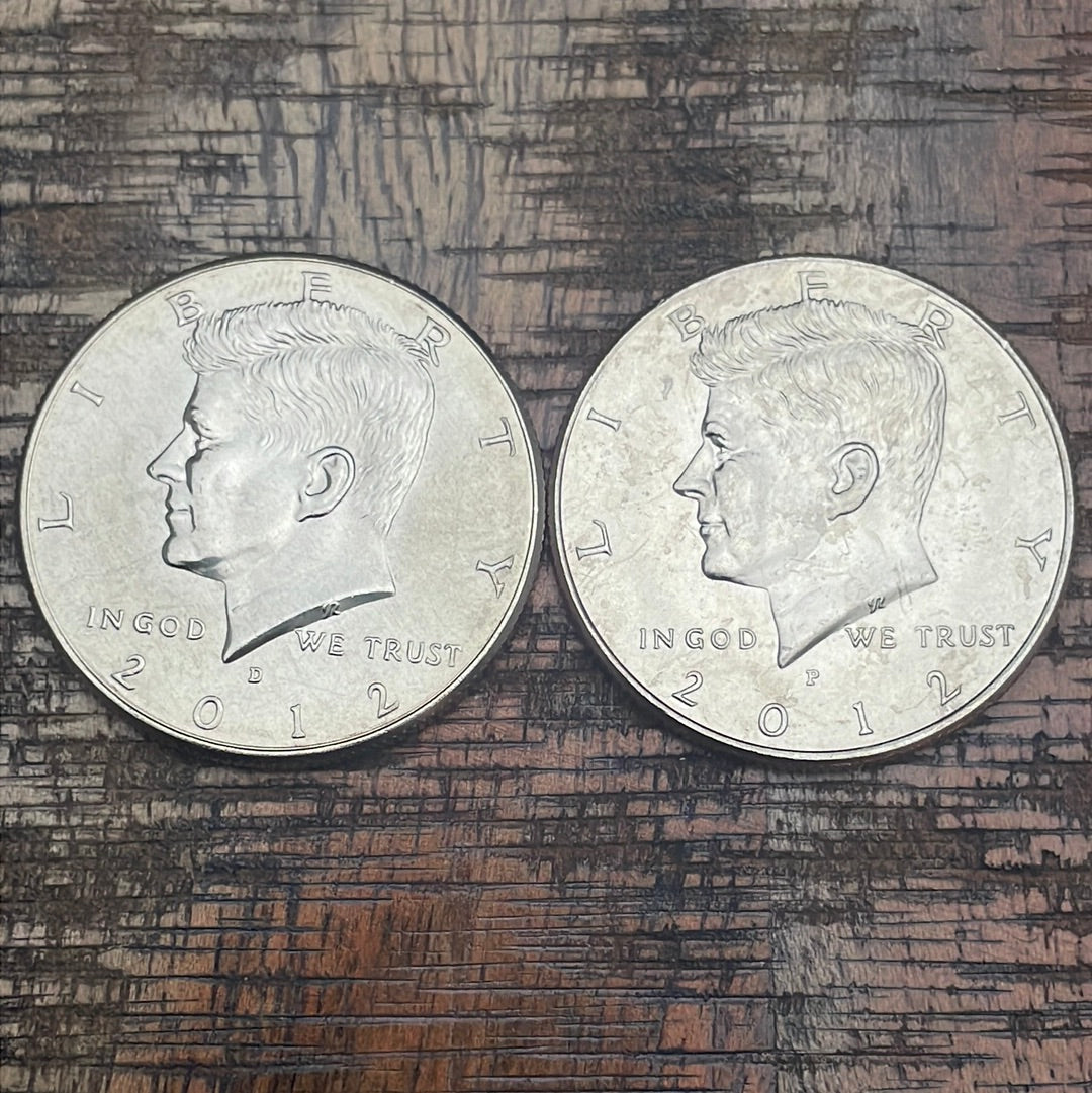 2012-P & D 50c Kennedy Half Dollar ~ Set of 2