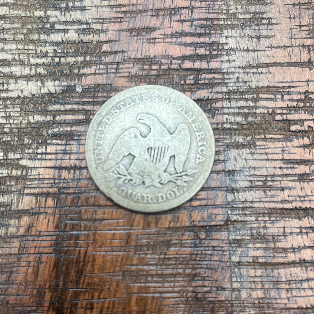 1856 25c US Seated Liberty Quarter ~Variety 1 Resumed with weight Standard of Variety 2