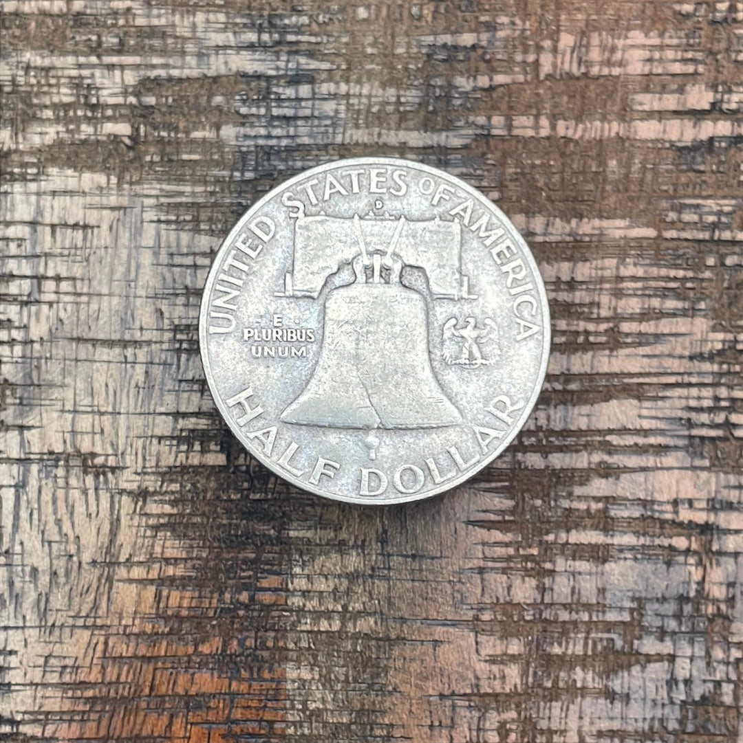 1958-D 50C US Franklin Half Dollar