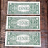 1957 Series A $1 Silver Certificate - Set of 3 Consecutive Serial Numbers - Uncirculated