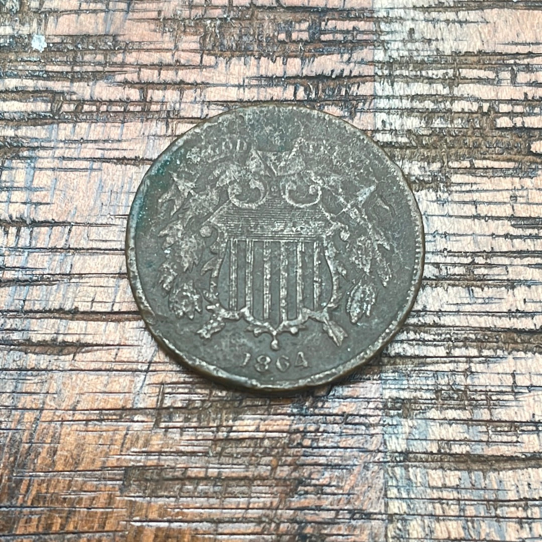 1864 2C US Two Cent Piece