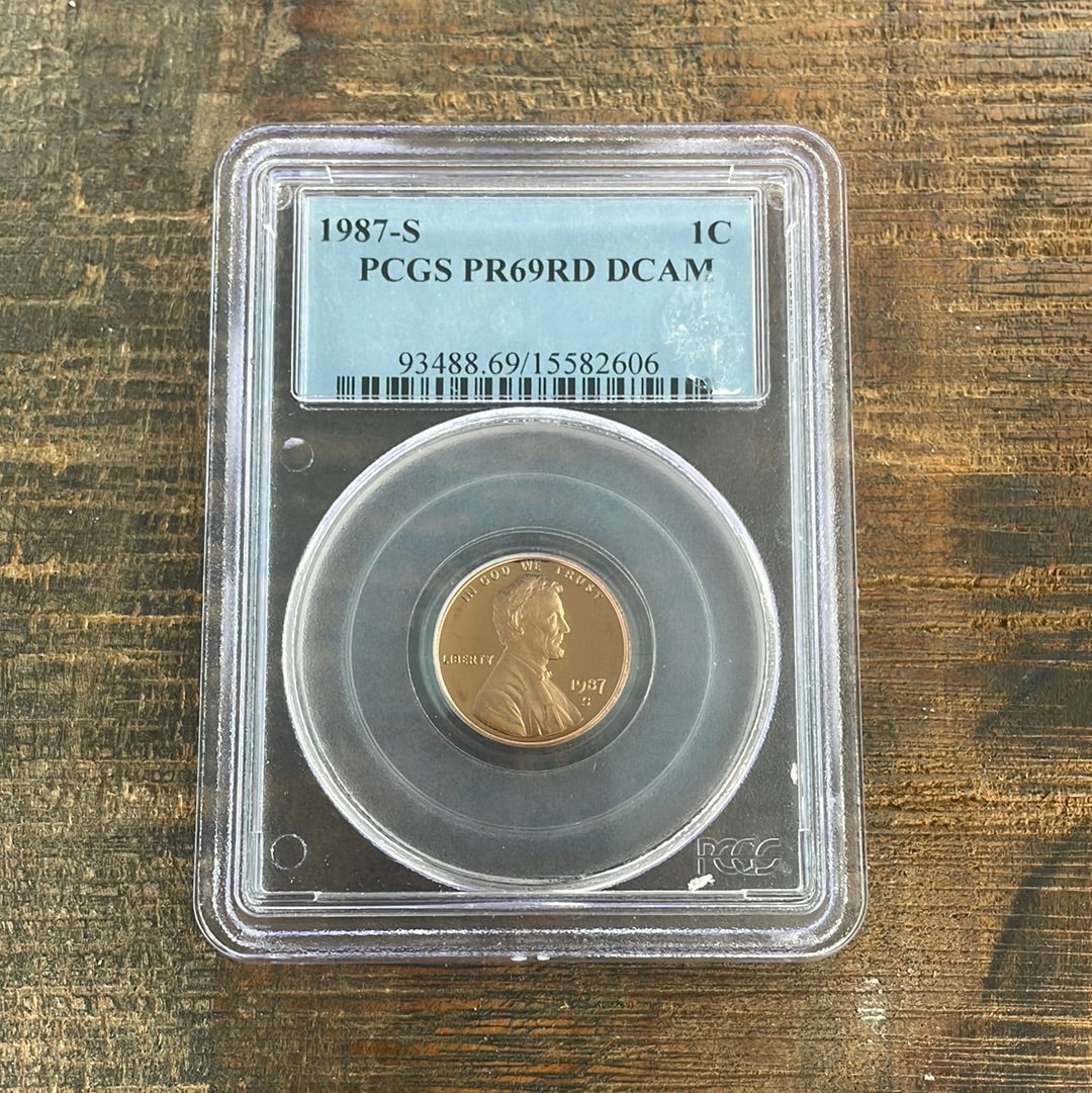 1987-S 1c US Lincoln Memorial Cent PCGS PR69RD DCAM