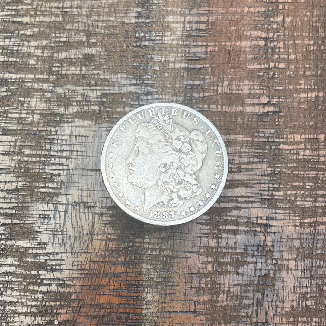 1887 $1 US Morgan Silver Dollar