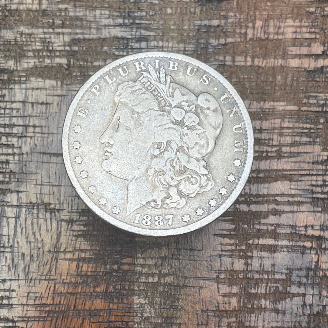 1887 $1 US Morgan Silver Dollar