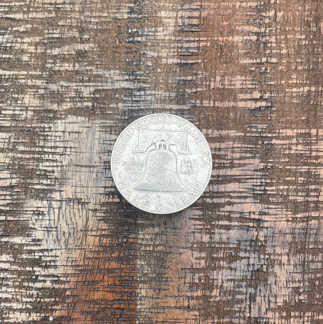 1958-D 50C US Franklin Half Dollar