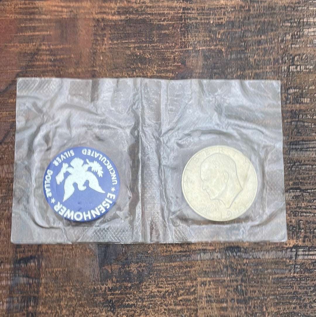 1971 Eisenhower Uncirculated Silver Dollar no Envelope & no COA