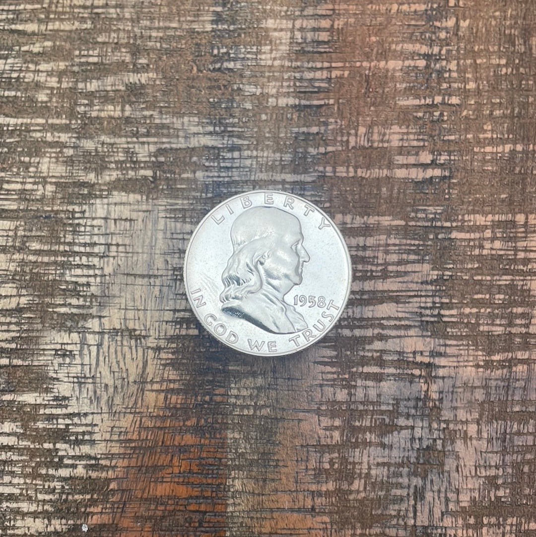 1958 50C US Franklin Half Dollar Proof
