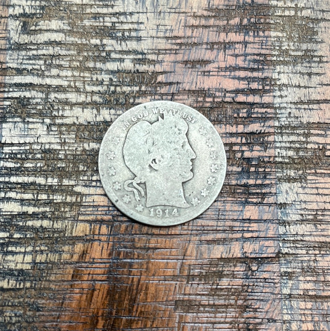 1914 25C US Barber Quarter