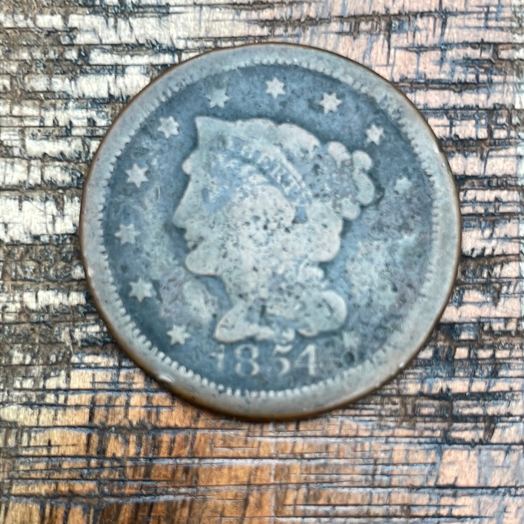 1854 1C Large Cent