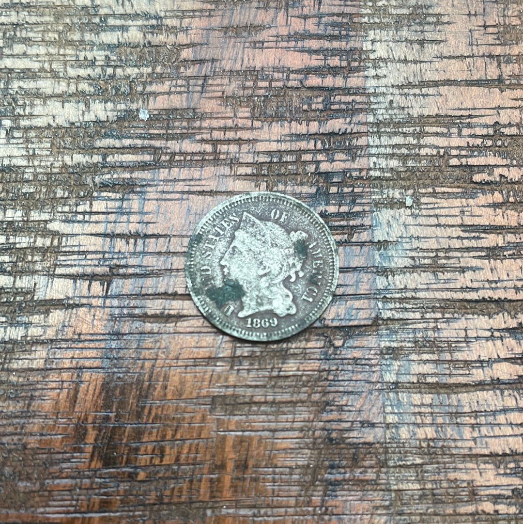 1869 3CN US Three Cent ~ Nickel