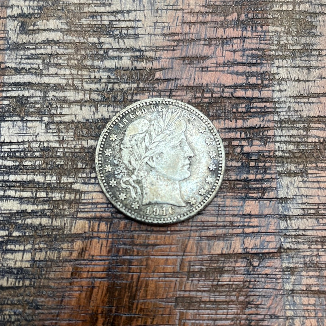 1916-D 25C US Barber Quarter