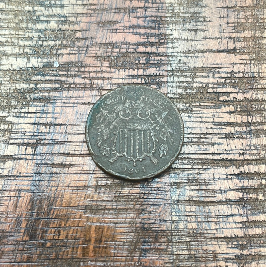 1864 2C US Two Cent Piece