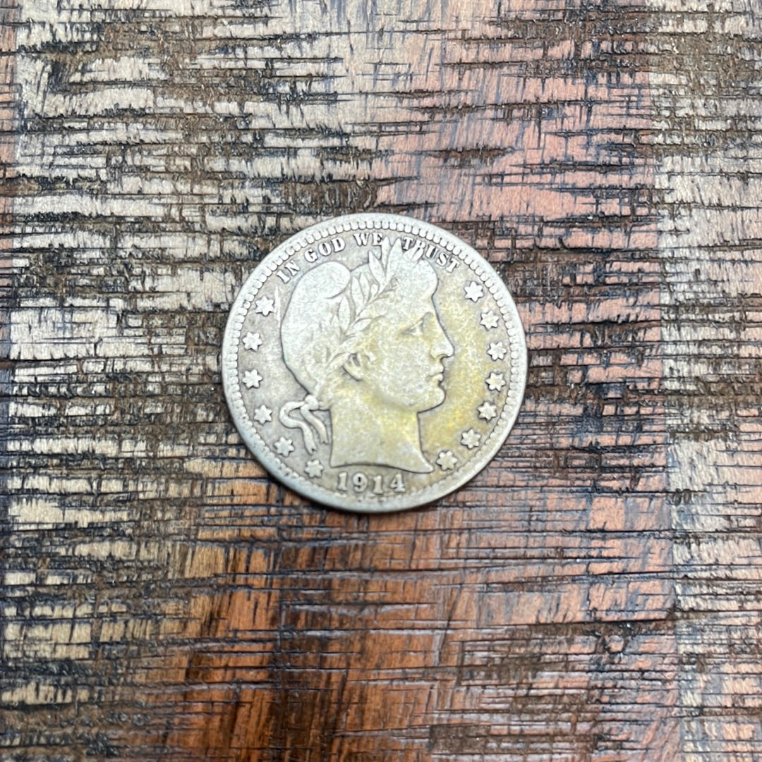 1914-D 25C US Barber Quarter