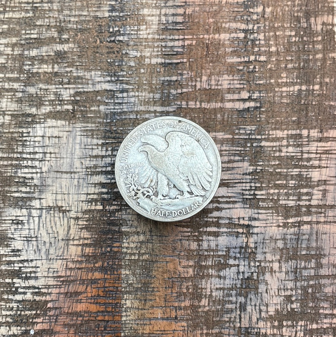 1943-S 50C US Walking Liberty Half Dollar