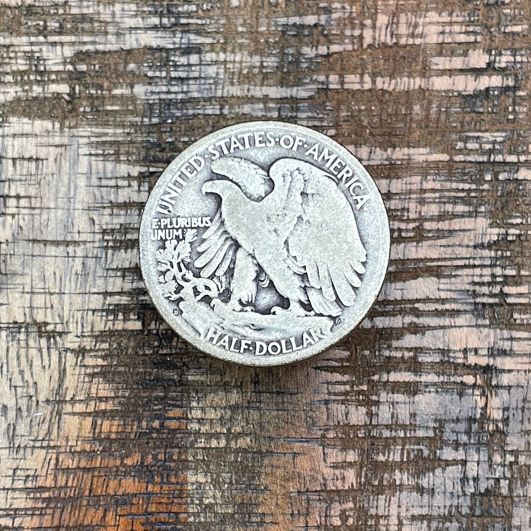 1918-D 50C US Walking Liberty Half Dollar