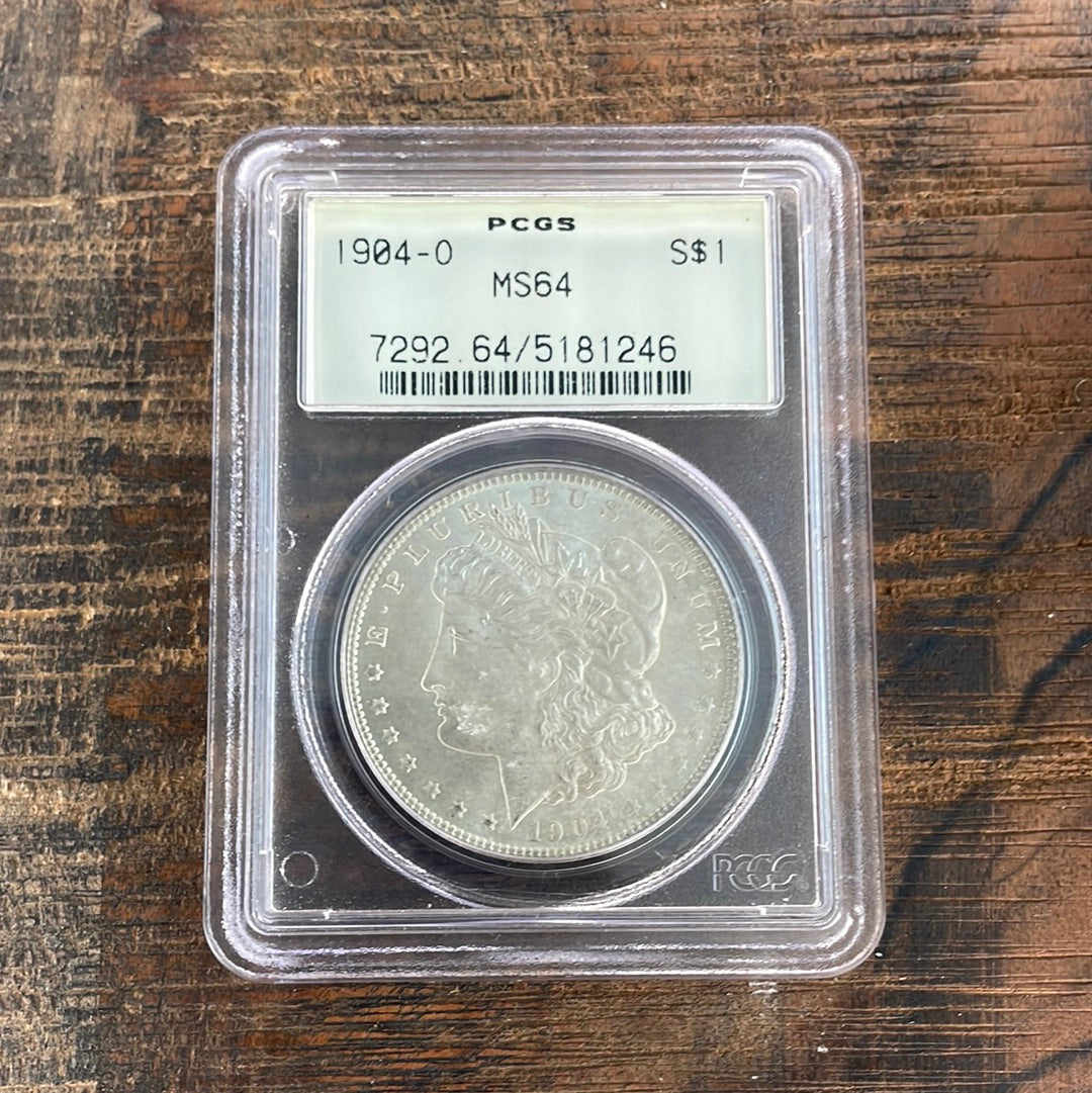 1904-O $1 US Morgan Silver Dollar PCGS MS64
