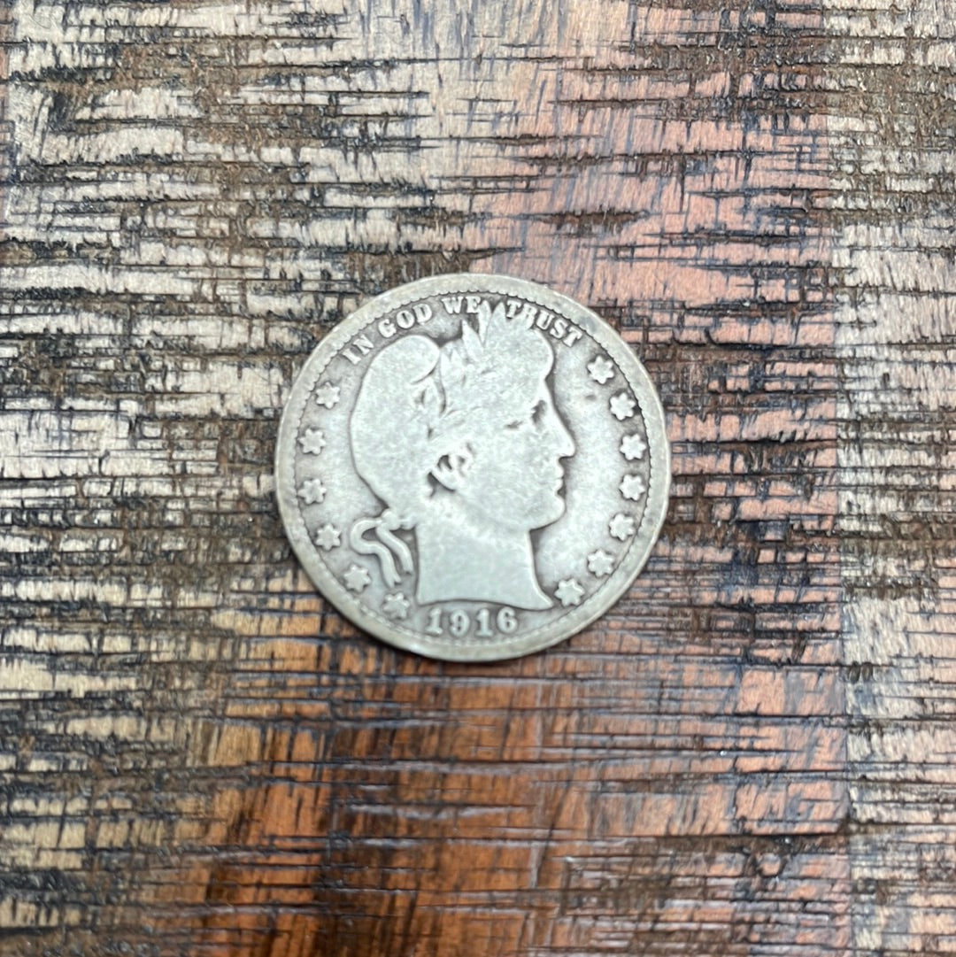 1916-D 25C US Barber Quarter