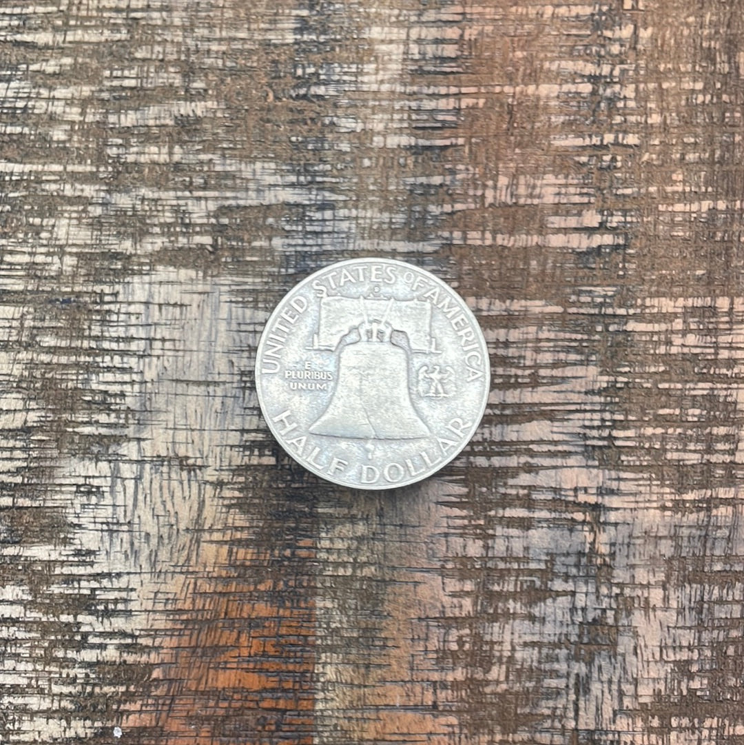 1958-D 50C US Franklin Half Dollar