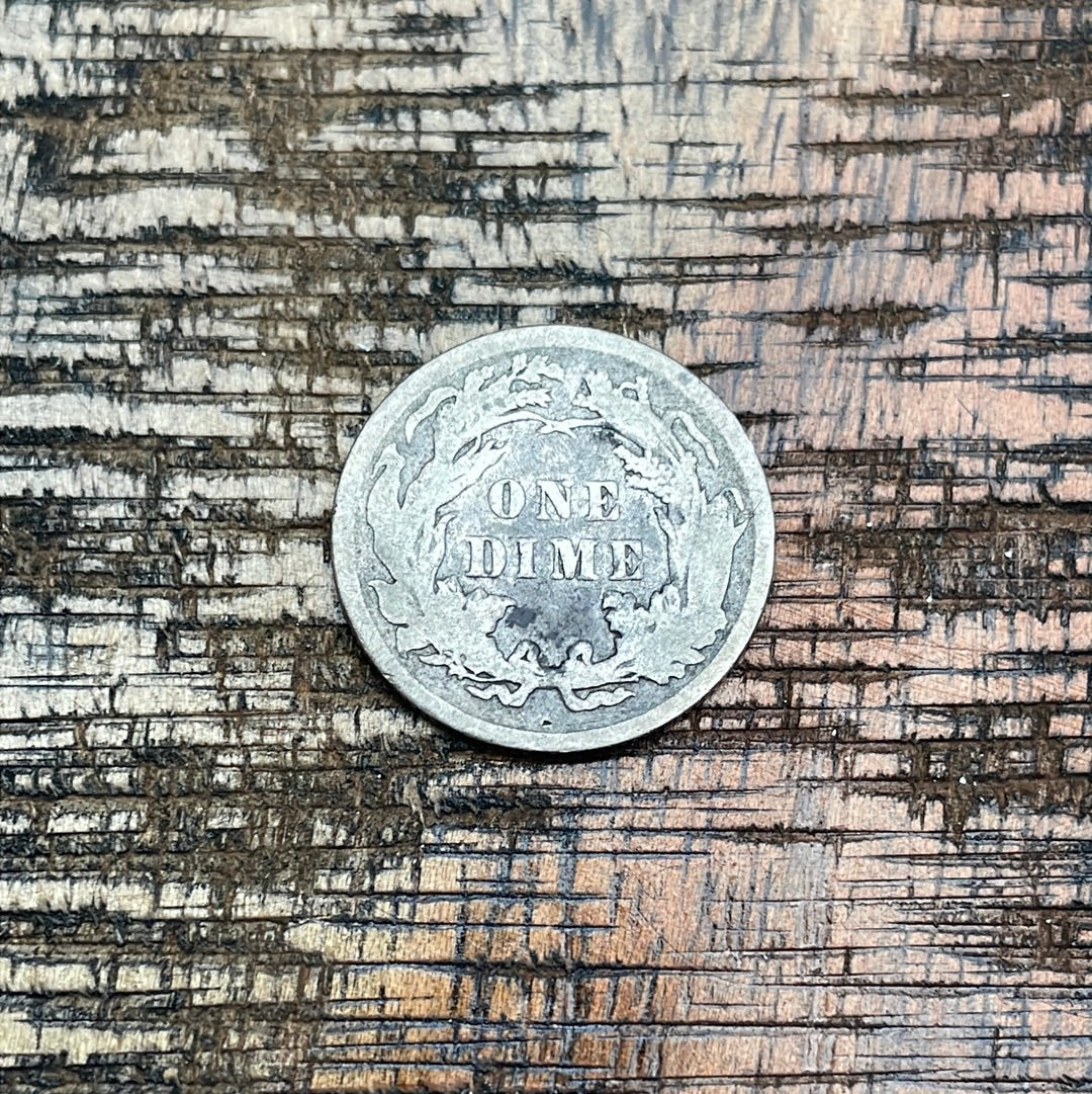 1890 10c US Seated Liberty Dime - 90% Silver