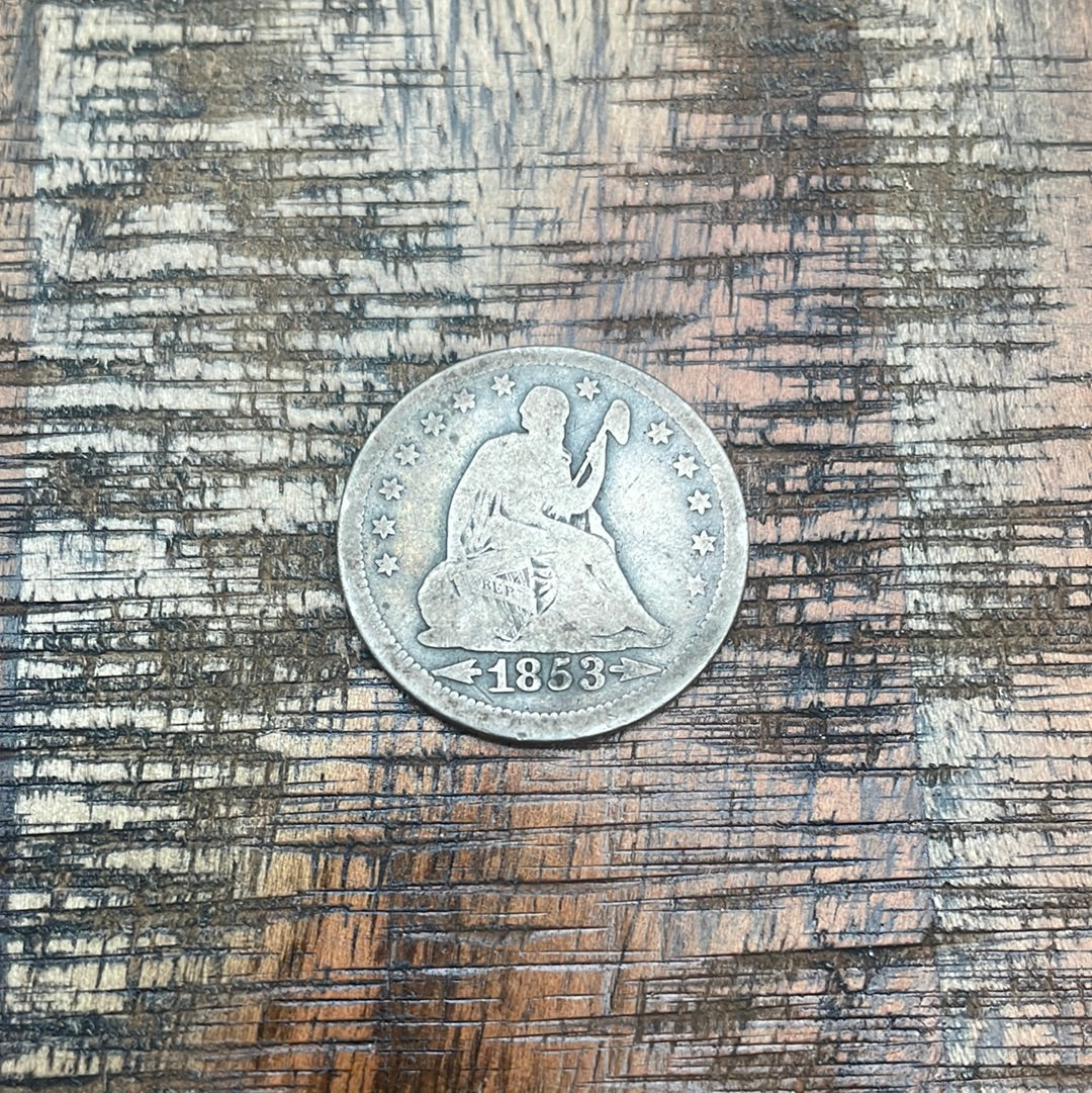 1853 25c US Seated Liberty Quarter ~ Variety 2
