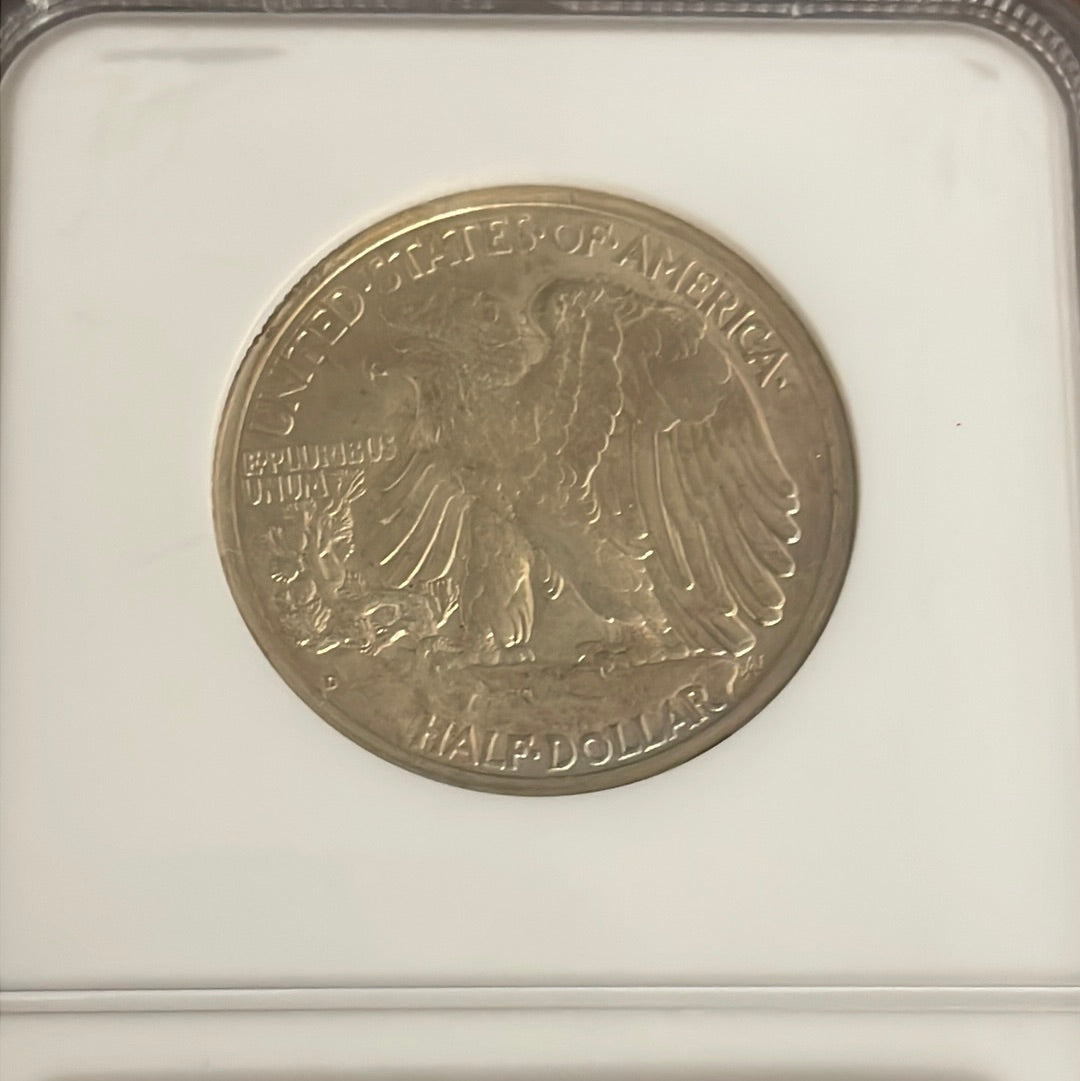 1942-D 50C US Walking Liberty Half Dollar ~ NGC MS64
