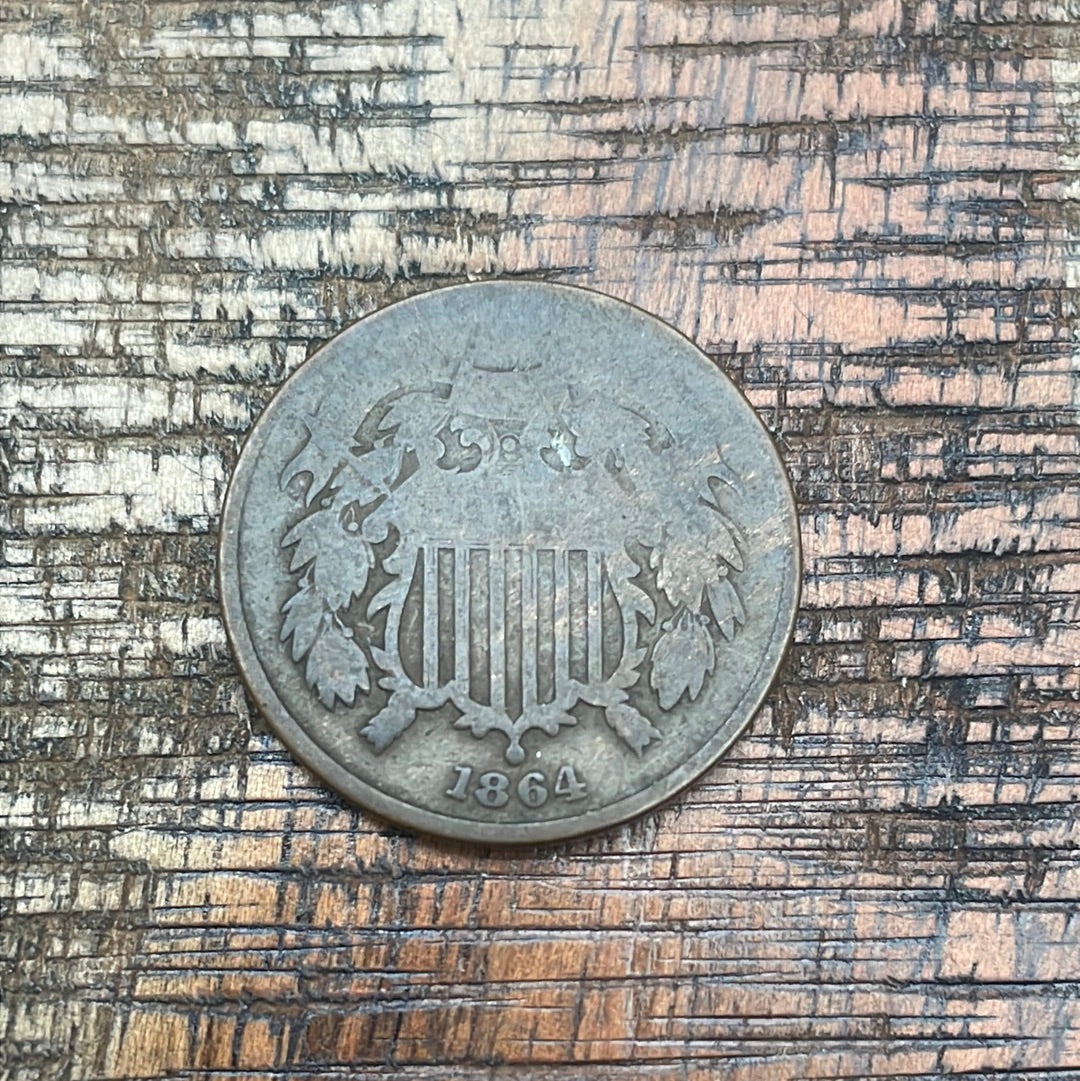 1864 2C US Two Cent Piece