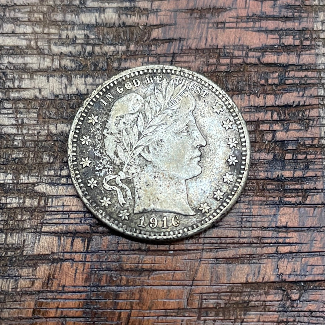 1916-D 25C US Barber Quarter
