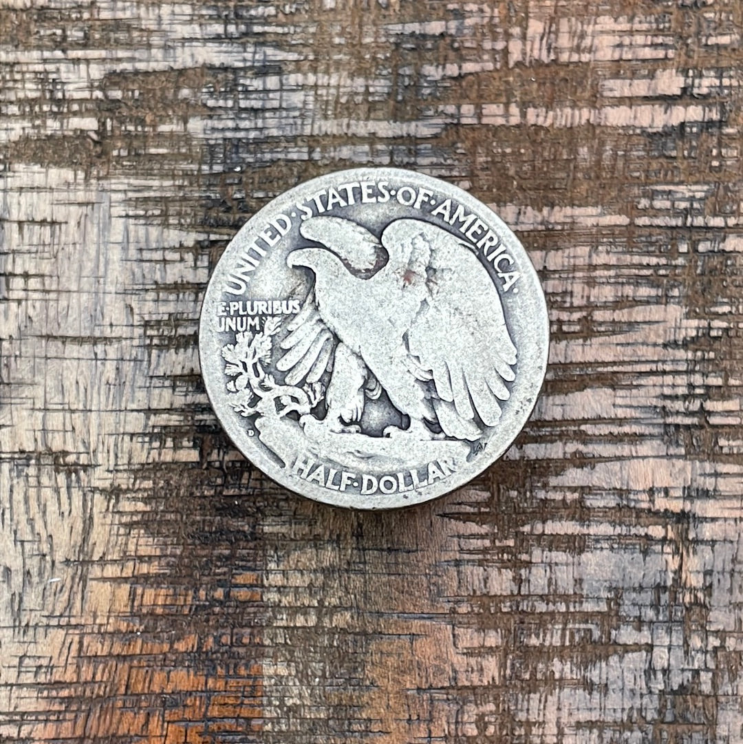 1918-D 50C US Walking Liberty Half Dollar