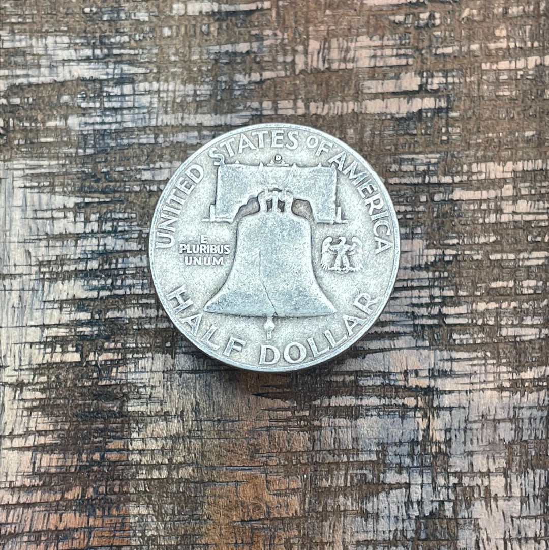 1954-D 50C US Franklin Half Dollar